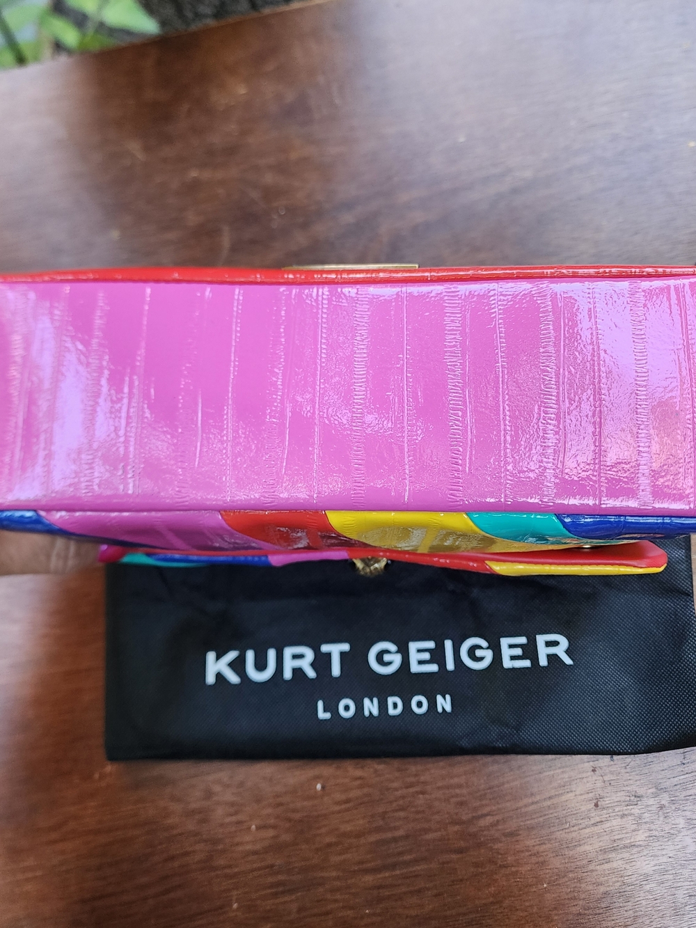 Kurt Geiger London Rainbow Wave Leather Kensington Bag NWT - Picture 5 of 15